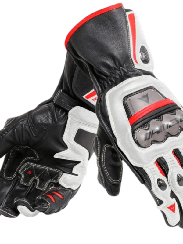 DAINESE FULL METAL 6 LEATHER GLOVES WHITE