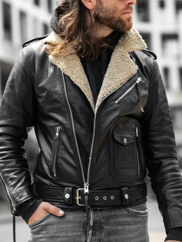 Arctic Explorer Leather and Fur Jacket