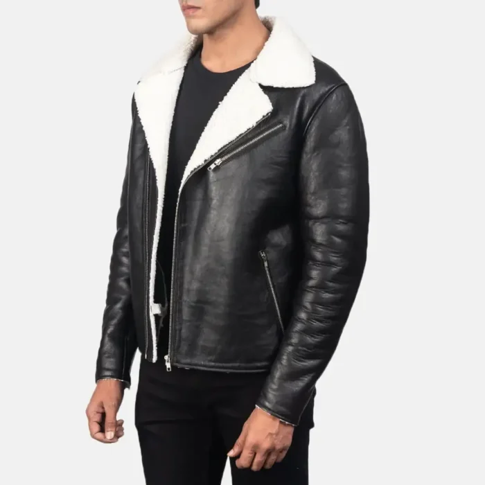 Alberto Shearling Leather Jacket Men