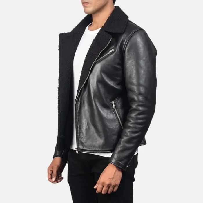 Alberto Shearling Leather Jacket Men