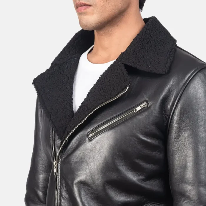 Alberto Shearling Leather Jacket Men