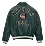 Avirex Leather Jacket Hunter Green