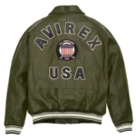 Avirex Leather Jacket Olive