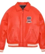 Avirex Leather Jacket Orange