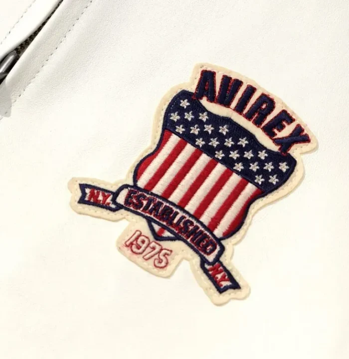 Avirex Leather Jacket Snow White