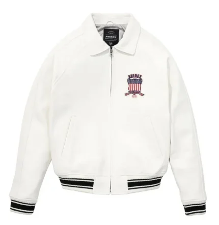 Avirex Leather Jacket Snow White