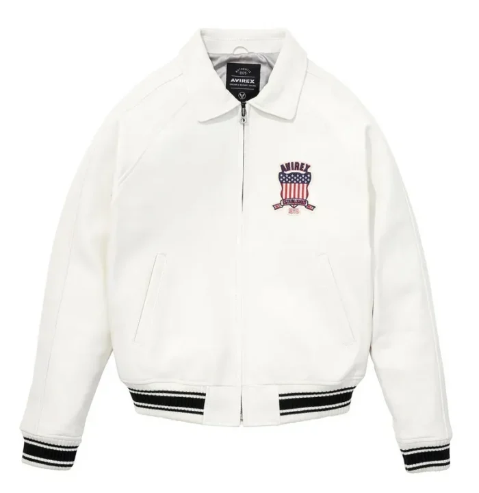 Avirex Leather Jacket Snow White