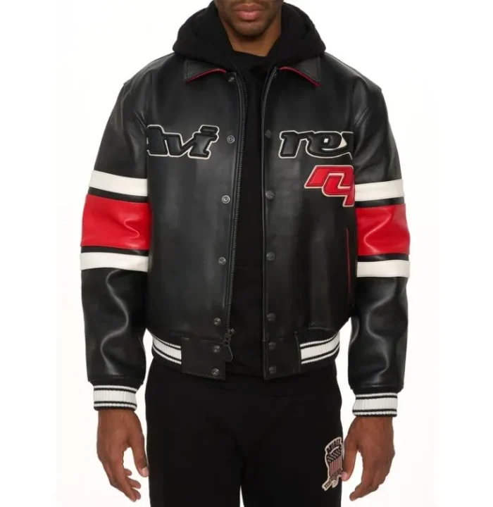 Avirex Legend Leather Jacket Black