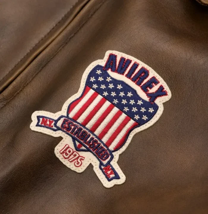 Avirex Vintage Brown Leather Jacket