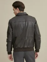 B N T Lthr Bomber Wflag Print Lining Wobrn