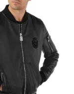 BILLIONAIRE BASIC LEATHER BOMBER