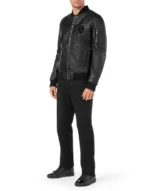 BILLIONAIRE BASIC LEATHER BOMBER