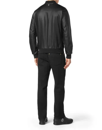 BILLIONAIRE BASIC LEATHER BOMBER