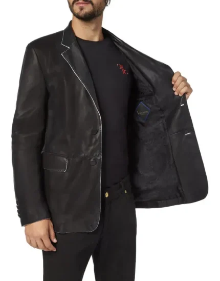BILLIONAIRE LEATHER BLAZER ELEGANT