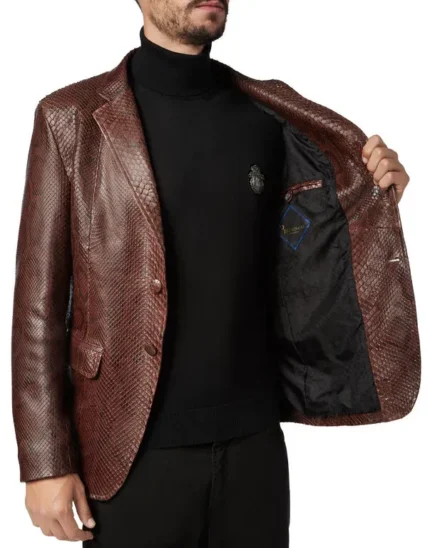 BILLIONAIRE LEATHER BLAZER LUXURY