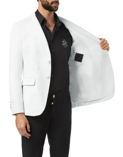 BILLIONAIRE LEATHER BLAZER PAISLEY