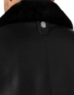 BILLIONAIRE LEATHER BLOUSON WITH FUR COLLAR CREST