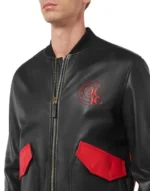 BILLIONAIRE LEATHER BOMBER DOUBLE B