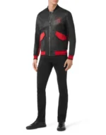 BILLIONAIRE LEATHER BOMBER DOUBLE B