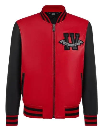 BILLIONAIRE LEATHER BOMBER MEMBERS ONLY