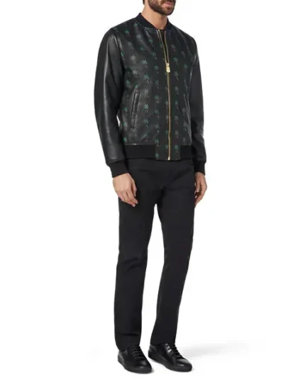 BILLIONAIRE LEATHER BOMBER PALMS