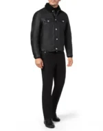 BILLIONAIRE LEATHER JACKET WITH PYTHON LUXURY