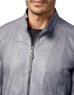 BILLIONAIRE PYTHON LEATHER BIKER LUXURY