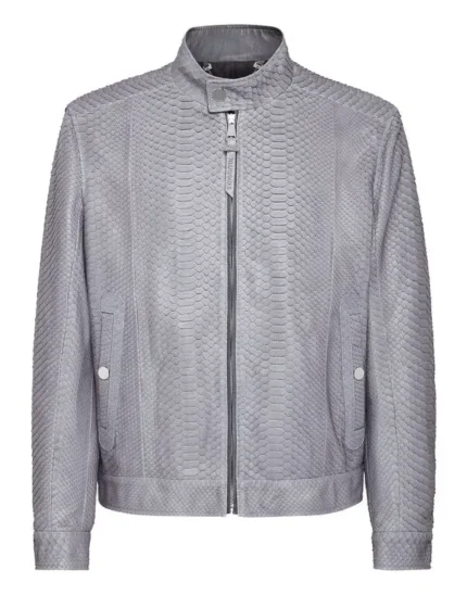 BILLIONAIRE PYTHON LEATHER BIKER LUXURY