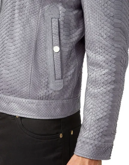 BILLIONAIRE PYTHON LEATHER BIKER LUXURY