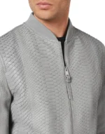 BILLIONAIRE PYTHON LEATHER BOMBER