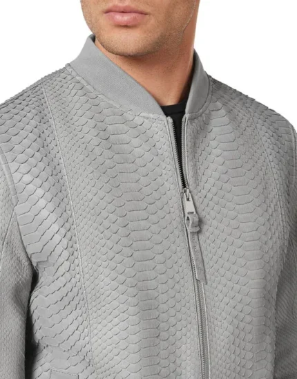 BILLIONAIRE PYTHON LEATHER BOMBER
