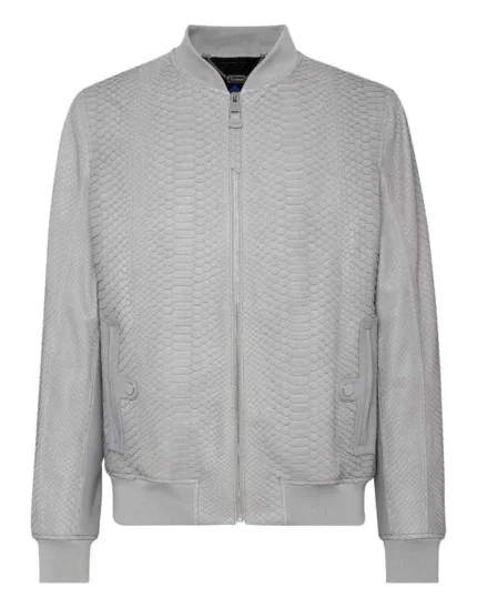 BILLIONAIRE PYTHON LEATHER BOMBER