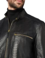 BILLIONAIRE PYTHON LEATHER JACKET LUXURY
