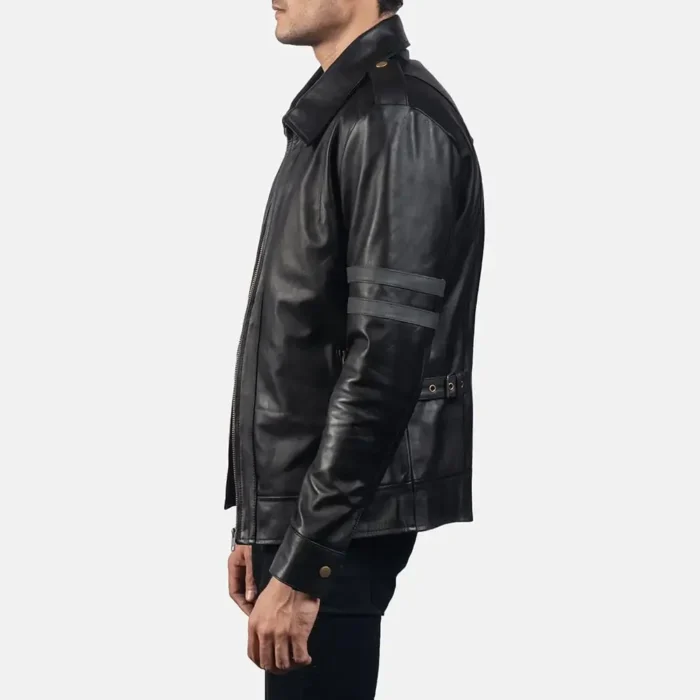 Biker Leather Jacket Black