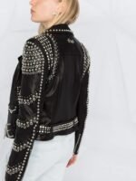 Biker style studded jacket
