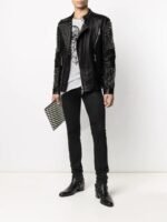 Casual Men’s Stud Leather Jacket