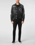 Denim Trucker Jacket LS Studs