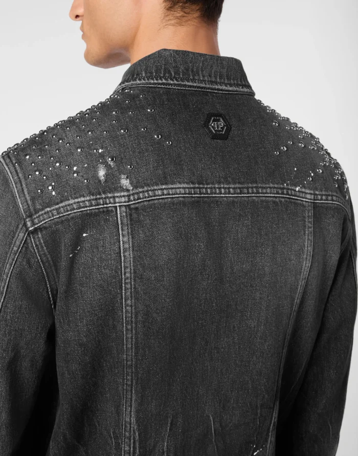 Denim Trucker Jacket LS Studs