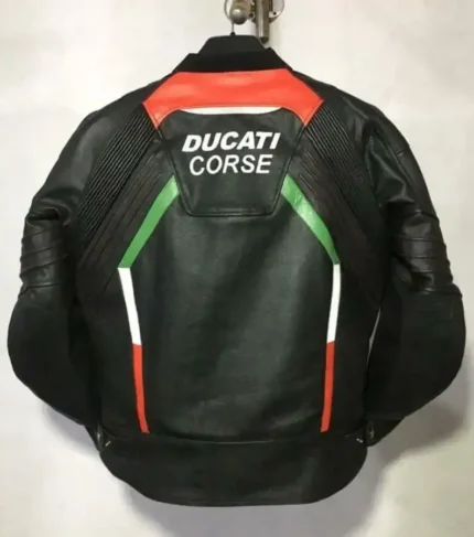 Ducati Corse C3 Motorcycle Leather Jacket Black