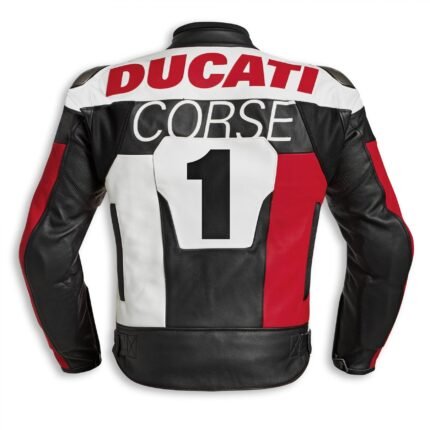 Ducati Corse C5 Motorbike Racing Leather Jacket