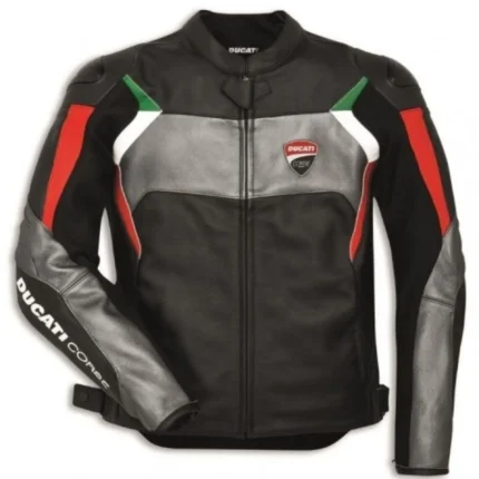 Ducati Men’s Leather Motorcycle Jacket Corse C3