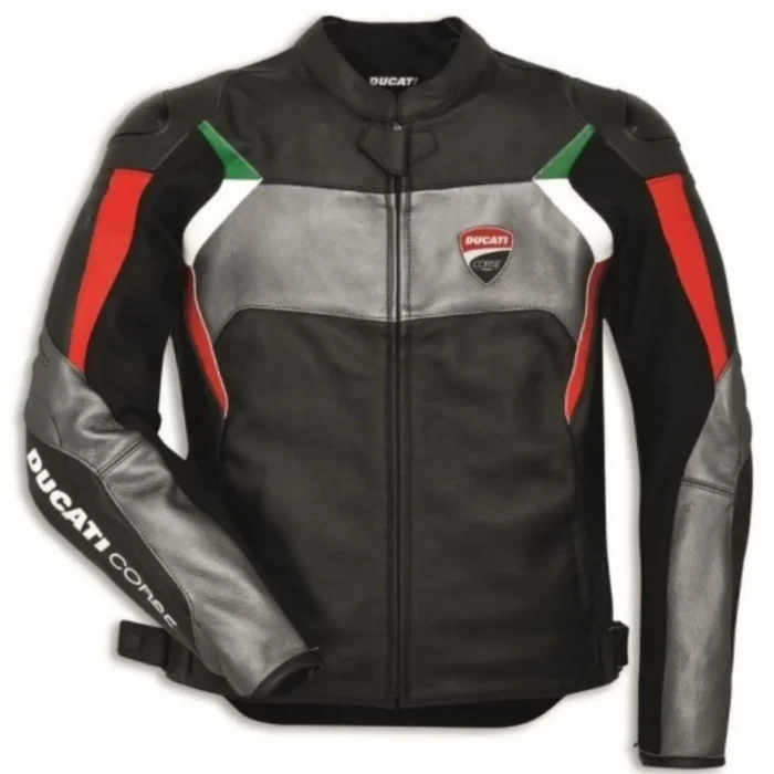 Ducati Men’s Leather Motorcycle Jacket Corse C3