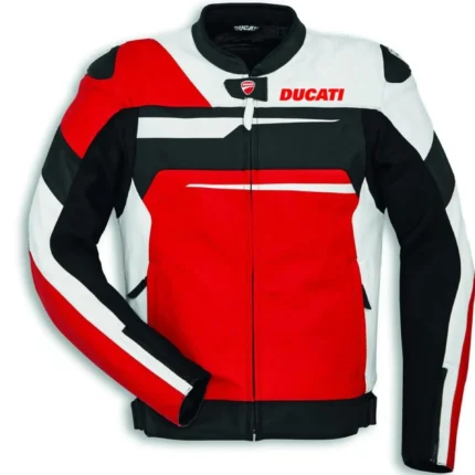 Ducati Speed Evo C1 Motorbike Rider Leather Jacket