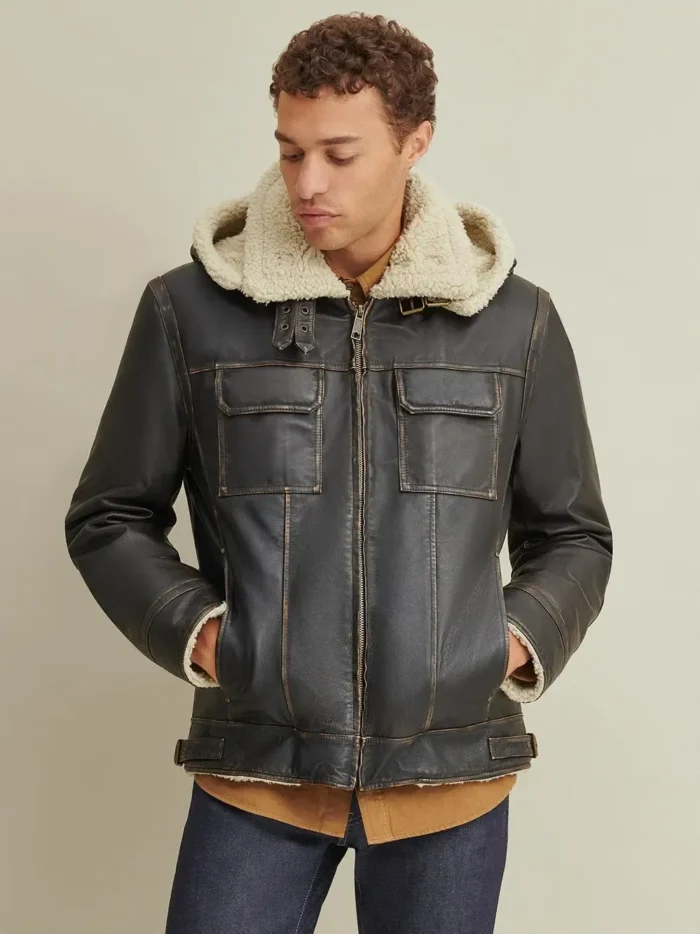 Emmett Classic Leather Bomber Jacket