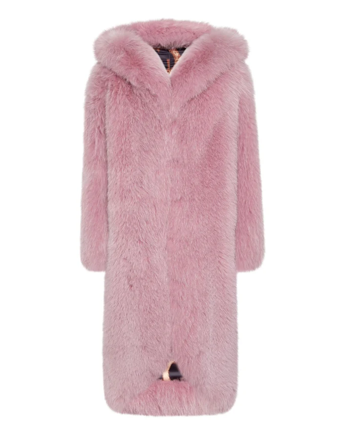 Fox Fur Oversize Coat Long