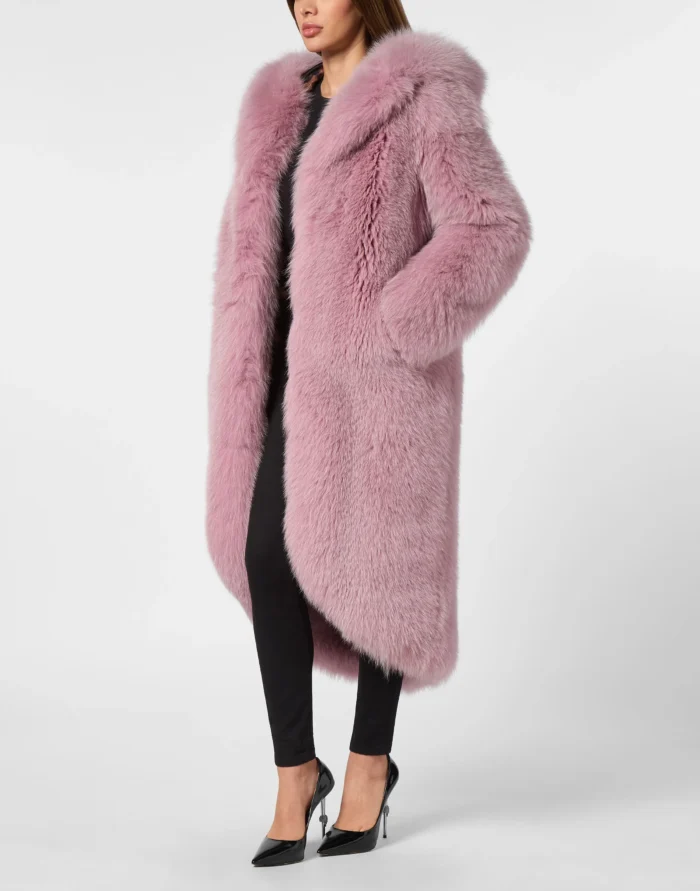 Fox Fur Oversize Coat Long