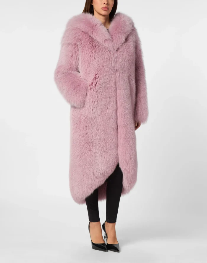 Fox Fur Oversize Coat Long