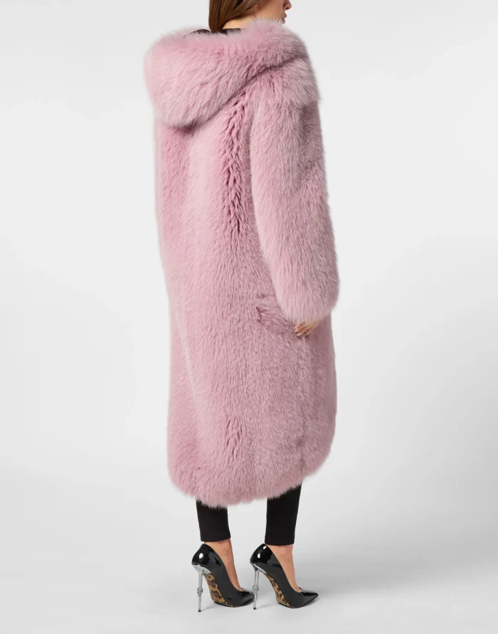 Fox Fur Oversize Coat Long