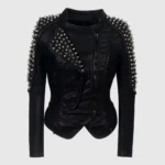 Gothic Er Punk Rock Women?s Rivet Motorcycle Jacket