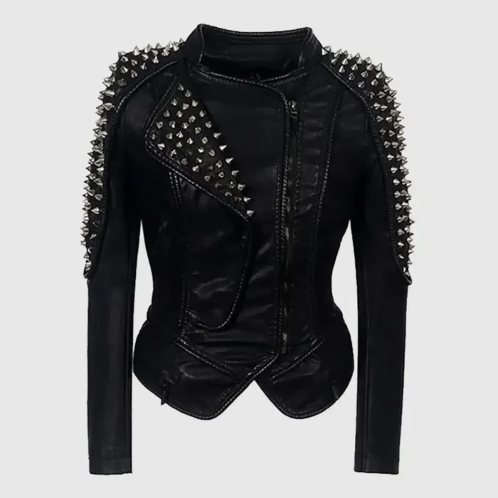 Gothic Er Punk Rock Women?s Rivet Motorcycle Jacket